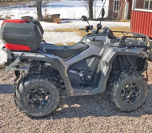 Fyrhjuling Can Am Outlander 650 PRO stulen i Ölme mellan Karlstad och Kristinehamn